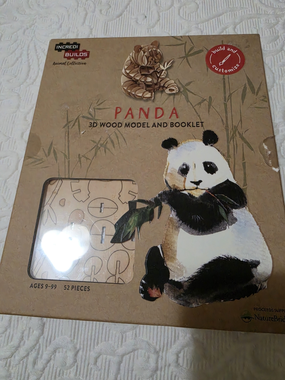 IncrediBuilds Panda 3D Wood Model Kit - Brown